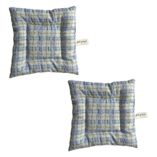 清爽格紋系列餐桌杯墊, 類型7, 2個