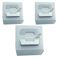 哈囉莫里斯 冬季天空 高款戚風蛋糕盒 1號, 混色, 3個