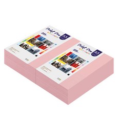 paperculture PrintPro 厚磅彩色影印紙 No.24 粉紅色 205g 400張, 1個, A5