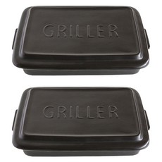 Nicott Ma Maison Tools 烤箱燒烤盤 L 黑色, 25.5cm, 2個
