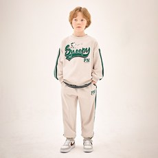 JELISPOON Peanuts 兒童史努比運動風層次感加厚刷毛上下裝套組