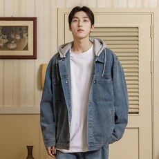 Modern Aron 男士連帽丹寧夾克