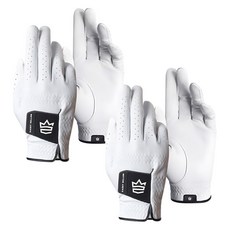 SaintMiller 女款TOUR PRO全羊皮高爾夫手套, 黑色(雙手用), 2組