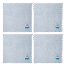 피어니스트 자수 미니 행주 주방 걸레, 하늘, 4개