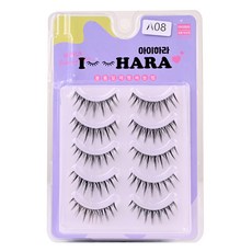 IHara Petit Up 假睫毛 2入 5對組 A08, 黑色, 1個