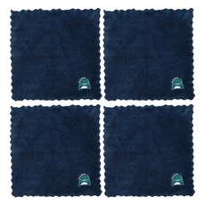 피어니스트 자수 미니 행주 주방 걸레, 네이비, 4개