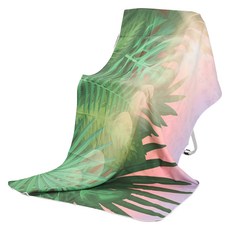 Allode 便攜式圖案柔軟瑜珈巾, 1個, 08 粉紅晚霞