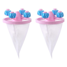 Kingsroad 萬用防纏繞防皺洗衣球, 2個, 粉藍色