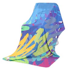 Allode 便攜式圖案柔軟瑜珈巾, 1個, 10 多彩