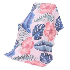 Allode 便攜式圖案柔軟瑜珈巾, 1個, 20 粉紅自然