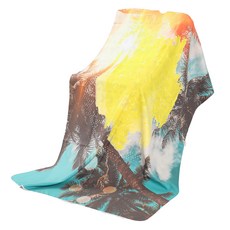 Allode 便攜式圖案柔軟瑜珈巾, 1個, 11 椰子樹