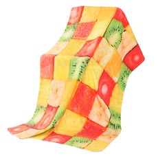 Allode 便攜式圖案柔軟瑜珈巾, 1個, 23 水果方塊