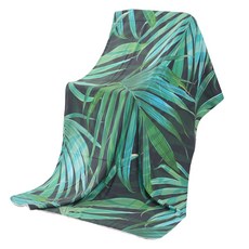 Allode 便攜式圖案柔軟瑜珈巾, 1個, 16 綠色叢林