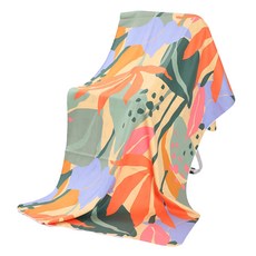 Allode 便攜式圖案柔軟瑜珈巾, 1個, 21 彩色葉子