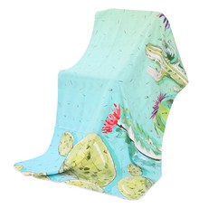 Allode 便攜式圖案柔軟瑜珈巾, 1個, 14 藝術仙人掌