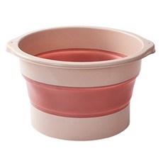 PEONIST 浴室收納圓筒可折疊水桶, 粉紅色, 1個