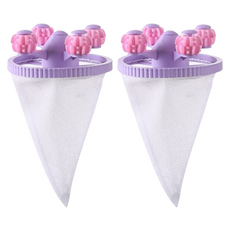 Kingsroad 萬用防纏繞防皺洗衣球, 2個, 紫粉色