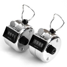 마켓플랜 미니 카운터 수동 계수기, 실버, 2개