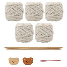 EUMES 手工情侶圍巾製作DIY套組, 1套, 象牙白