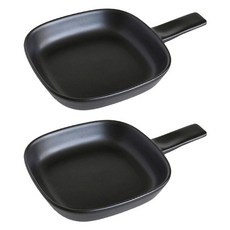 MEISTER HAND Nicott Mame-maison Tools 直火烤盤 S 黑色, 22cm, 2個