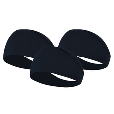 cssoul 運動寬版吸汗髮帶, 黑色, 3個