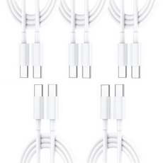 케이블메이커 E Maker 칩 100W C타입-C타입 초고속충전 PD 케이블, 화이트, 5개, 1m