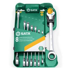 SATA 雙頭棘輪齒輪扳手 8件組 08007A, 1個