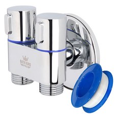 YNET 洗衣機雙向纖巧分水閥, 1個, 藍色