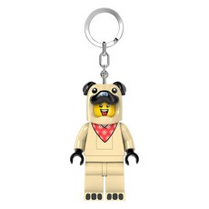 LEGO 迷你公仔鑰匙圈燈 巴哥犬 KE213H, 1個, 淺棕色