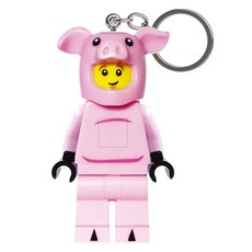LEGO 迷你人偶鑰匙圈燈 小豬人 KE212H, 粉紅色等, 1個