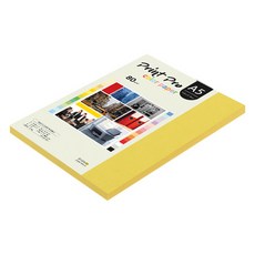종이문화 프린트프로 얇은 칼라복사지 80g No 06 딥옐로우, A5, 125개