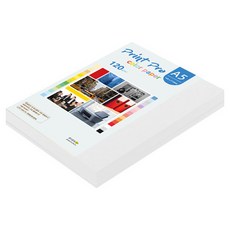 종이문화 프린트프로 얇은 칼라복사지 120g No.30 스노우화이트, A5, 160개
