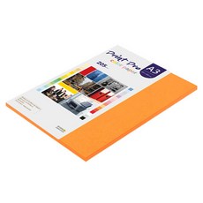 종이문화 프린트프로 두꺼운 칼라 복사지 No27 오렌지 205g, A3, 25개