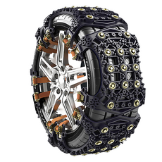 AUTO CREW 汽車尖刺聚氨酯輪胎雪鏈 黑色 AC-W05, 1套