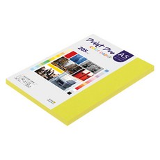 종이문화 프린트프로 두꺼운 칼라복사지 205g No.08 브라이트옐로우, 48개, A5