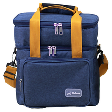 OWYGYU 野餐保溫保冷袋, 雙層海軍藍, 1個