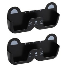 롤링페이퍼 몰투유 벽에 붙이는 안경 거치대, 블랙, 2개