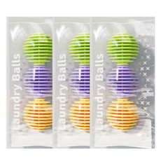 compac 多用途烘乾機洗衣機兩用 Heiger 洗衣球 3件組, 黃色, 綠色, 紫色, 3套