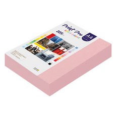 종이문화 프린트프로 두꺼운 칼라 복사지 No 24 핑크 205g, 200개, A4