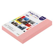 종이문화 프린트 프로 두꺼운 칼라복사지 No 24 핑크 205g, 100개, A4
