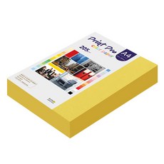 종이문화 프린트프로 두꺼운 칼라복사지 205g No 06 딥옐로우, 200개, A4