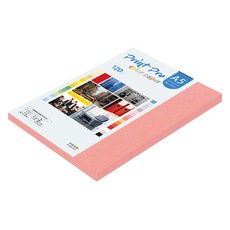 종이문화 프린트프로 얇은 칼라 복사지 No 25 새몬 120g, A5, 80개