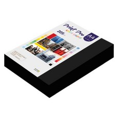 종이문화 프린트 프로 두꺼운 칼라 복사지 No 32 블랙 205g, 200개, A4