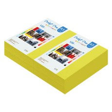 종이문화 프린트프로 얇은 칼라복사지 08 브라이트옐로우 120g, 640개, A5
