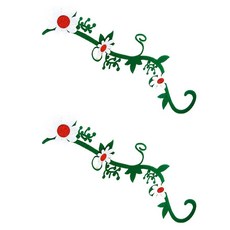 유니아트 펠트 꽃줄기넝쿨잎, 혼합색상, 2개