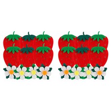 Uniart 新款毛氈草莓10入組, 混和顏色, 2組