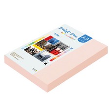 종이문화 프린트프로 얇은 칼라복사지 No 22 라이트핑크, A3, 160개