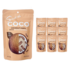 2次烘烤椰子脆片 巧克力風味, 10包, 40g