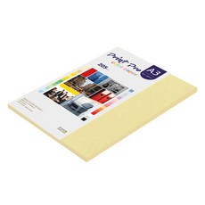 종이문화 프린트프로 두꺼운 칼라복사지 No 5 옐로우 205g, A3, 25개