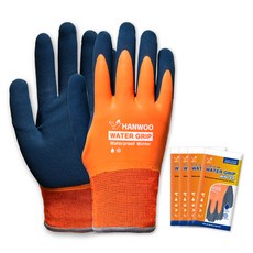 HANWOO 乳膠塗層防水手套 Water Grip 冬季套組, 5套, 混合顏色